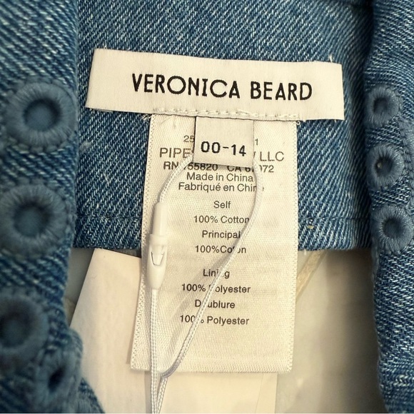 NEW Veronica Beard Denim Greta Eyelet Dickey Insert one size NWT - Picture 6 of 10